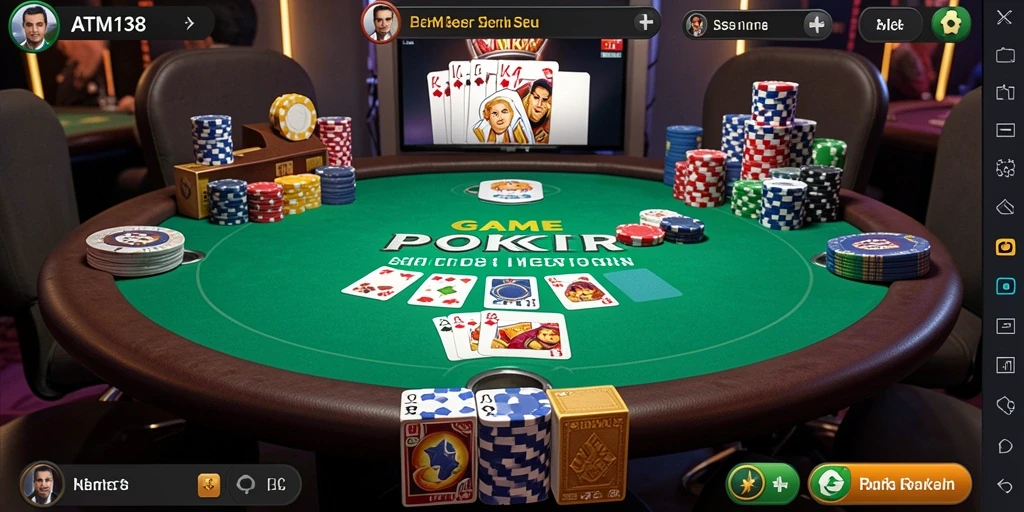 Tampilan menarik dari gameplay Poker di ATM138.