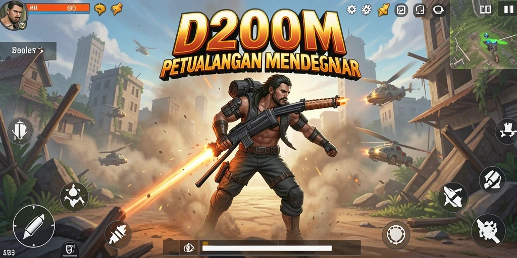 Screenshot gameplay D200M menampilkan aksi seru dan grafis menawan.
