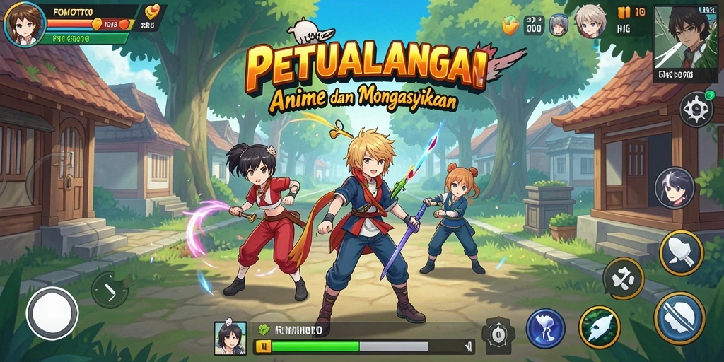 Gameplay seru dengan karakter anime yang menawan.