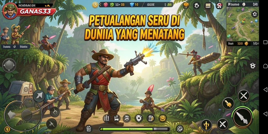 Tampilan gameplay menegangkan dari GANAS33 dengan petualangan seru.