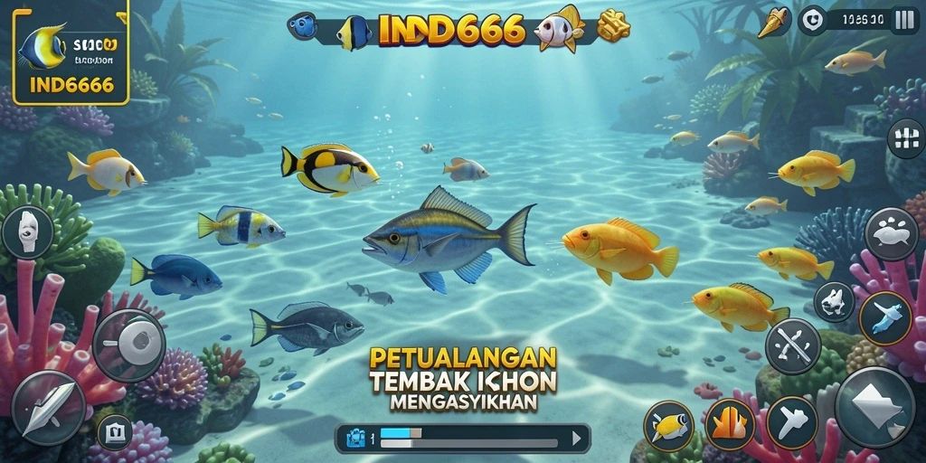Tampilan screenshot gameplay seru Tembak Ikan IND666.
