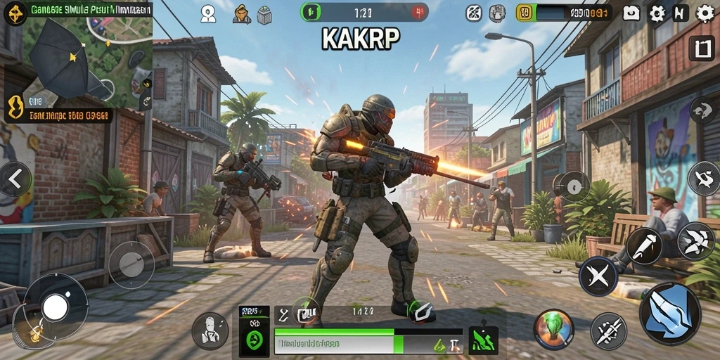 Screenshot utama KAKRP menampilkan gameplay simulasi yang menarik.