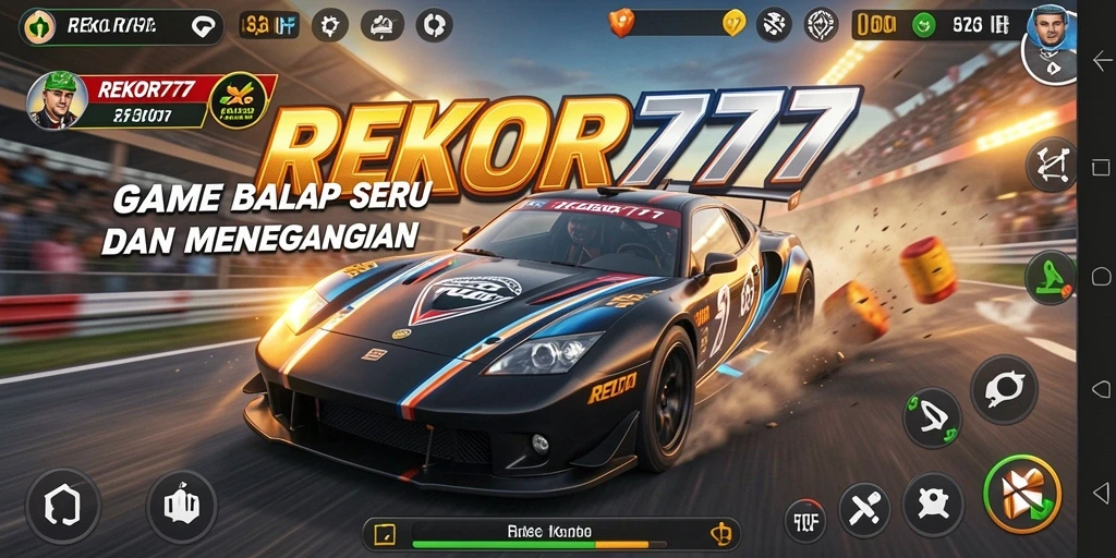 Tangkapan layar menarik dari gameplay balap REKOR777.